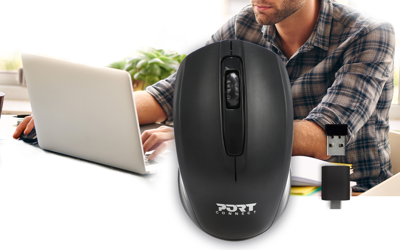 Souris Ordinateur sans fil Ambidextre Droitier Gaucher SlimFit 1600 DPI  Bluetooth et Wifi 2,4 Ghz